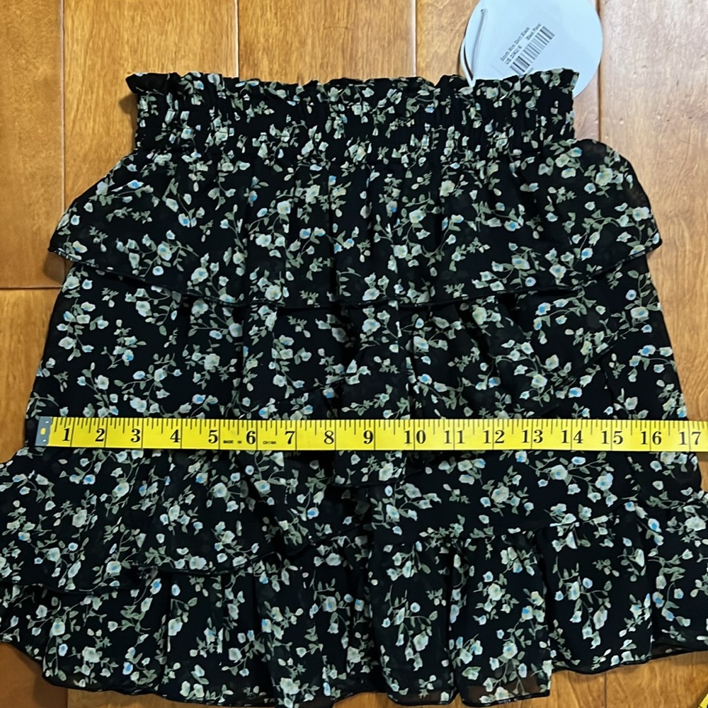 Princess Polly Floral Tiered Asymmetrical Mini Skirt Size 2 Grunge Fairy Cottage - Picture 5 of 9